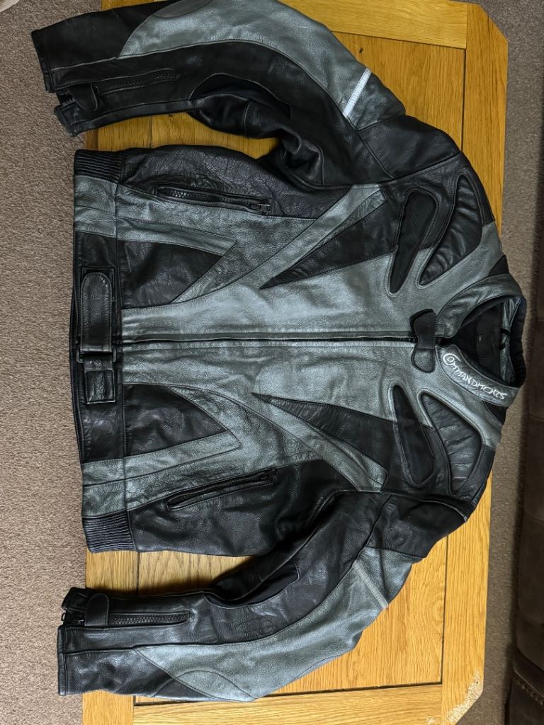 Leather motorcycle jacket 