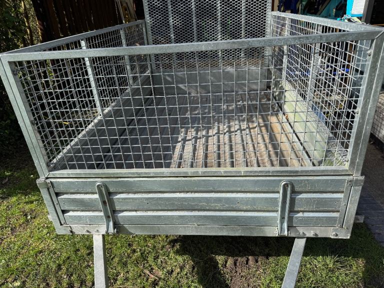 8X5 Trailer with optional Cage kit & Rear Loading Ramp, GVW 750KG, 'Galvanised' 