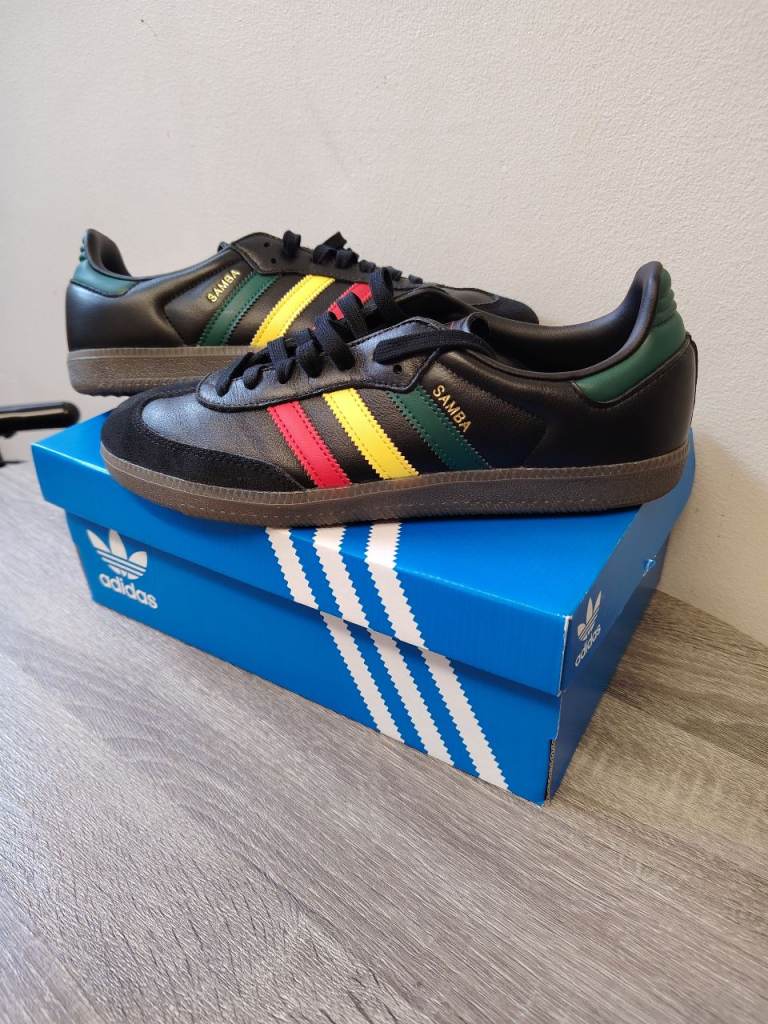 ADIDAS SAMBA OG (RASTA) UK 8.5 NEW 