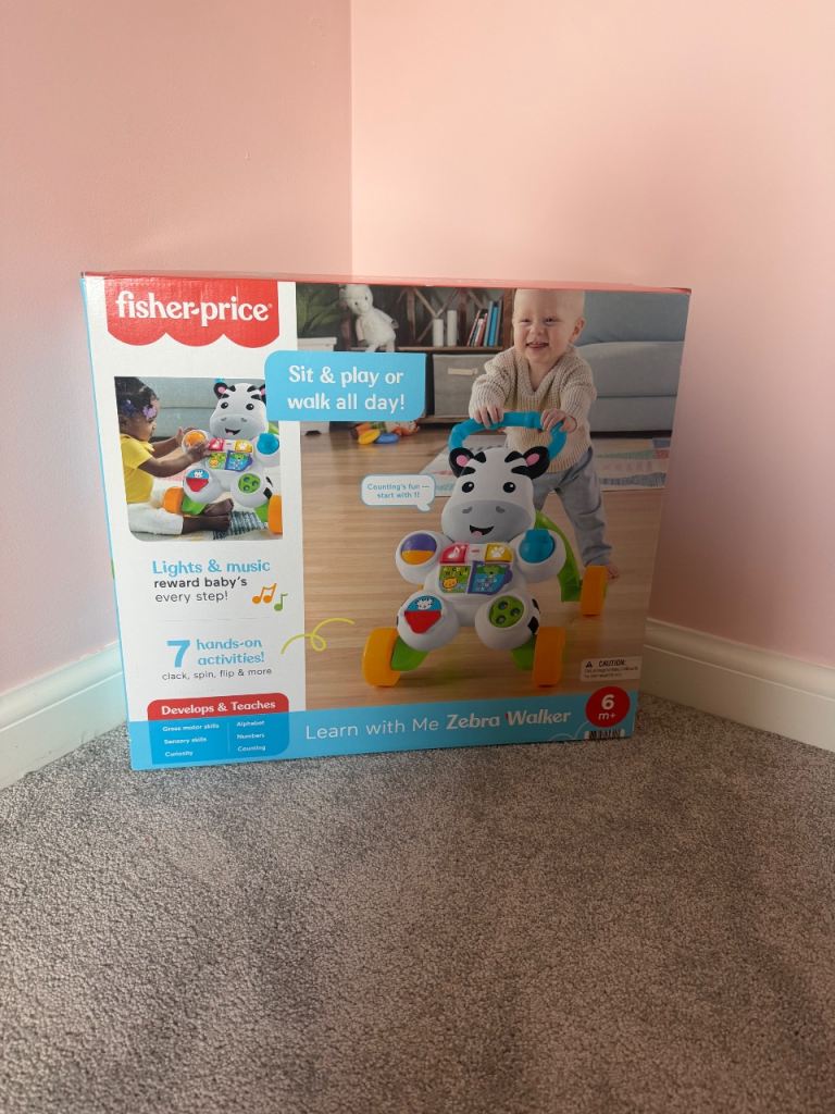 NEW Fisher-Price Learn with Me Zebra Walker – Boxed