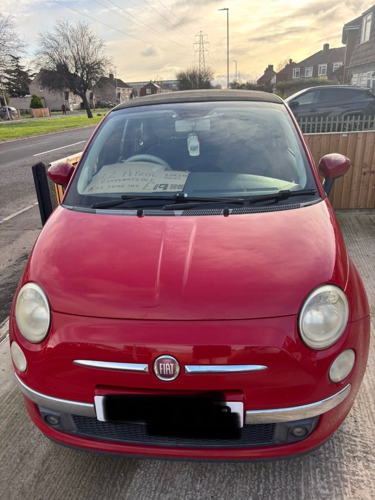 Fiat, 500, Convertible, 2009, Manual, 1242 (cc), 3 doors