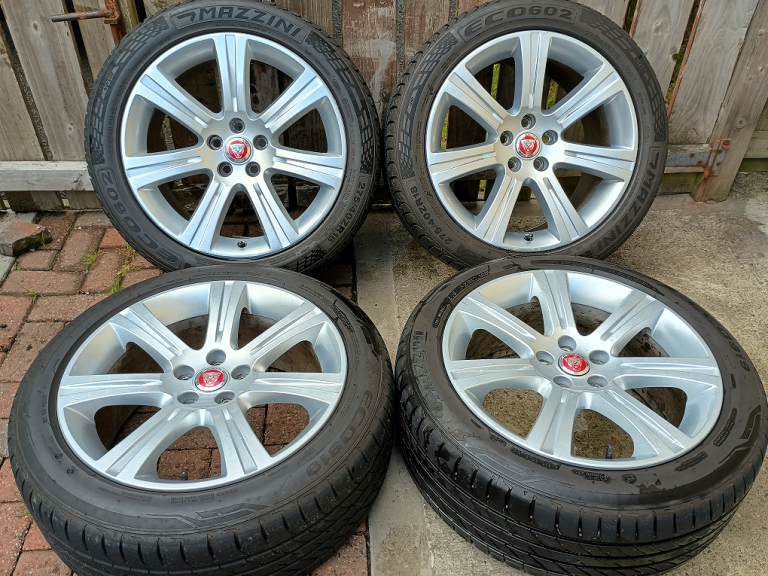18" Jaguar XF XJ Alloys 5x108 Staggered 8.5/9.5J Wheels Tyres
