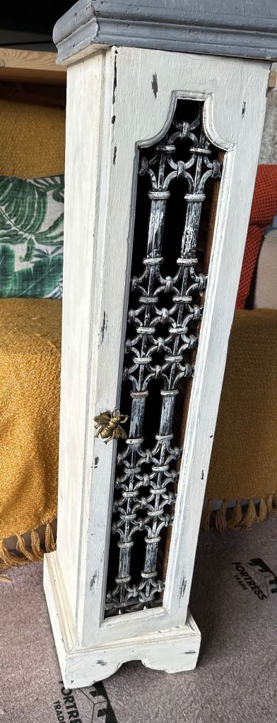 Shabby  Chic, chalk painted , Wooden CD storage cupboard 