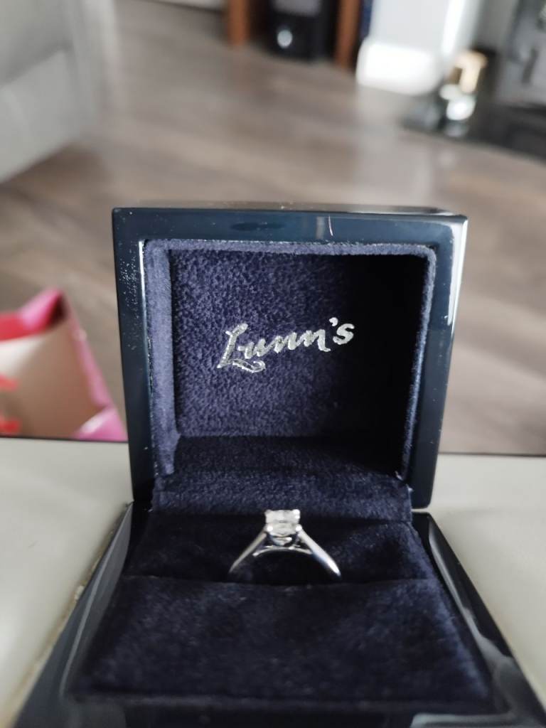 Lunn's Diamond Engagement Ring – Silver, As Good As New
