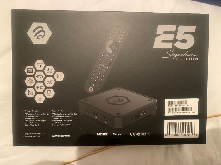 BuzzTv E5 SE signature edition brand new and sealed @£130.00