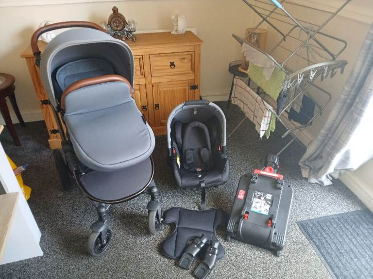 (REDUCED) Ickle Bubba Stroller Travel System - Full Grey Set