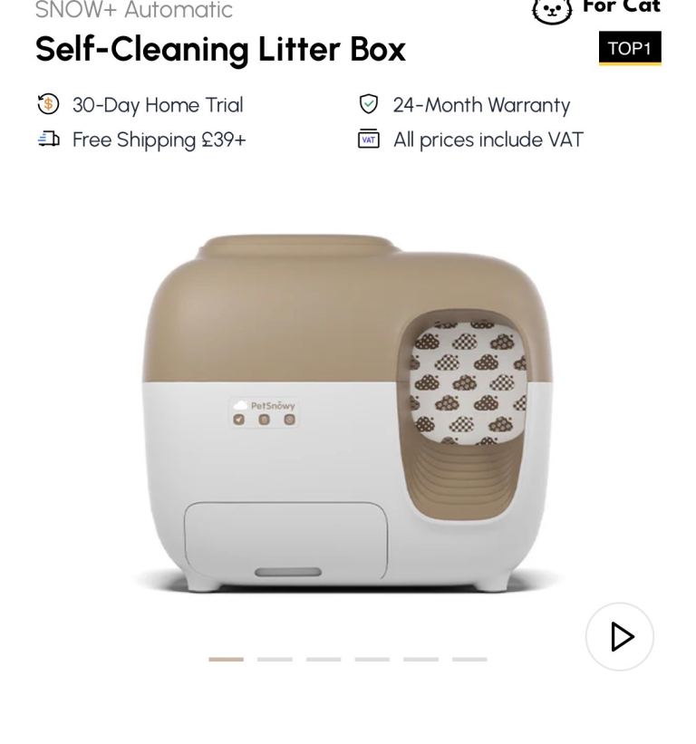 Pet Snowy automatic litter box