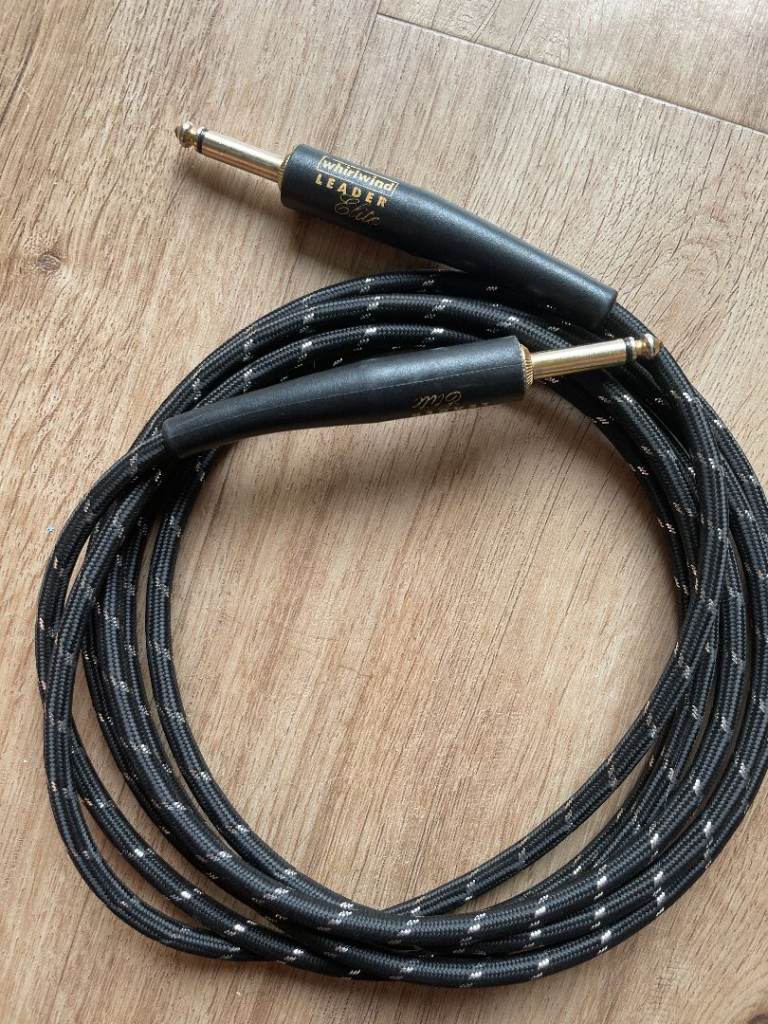 2 x braided guitar leads, Fender and Whirlwind
