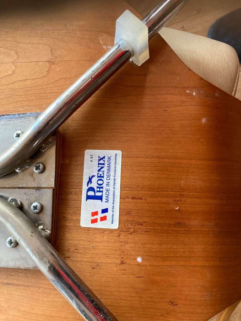 Phoenix Made in Denmark Wooden Chair – Good Condition