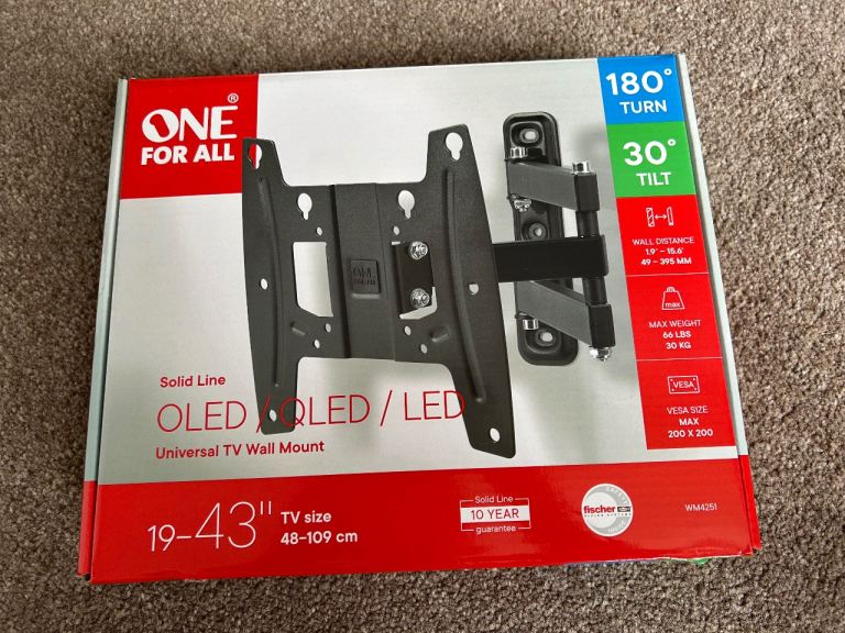 ONE FOR ALL Universal TV Wall Mount 19-43" TVs – Brand New