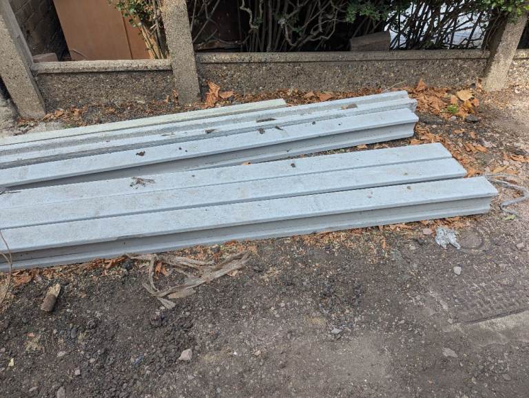 Concrete post for sliding fence 8 feet for 6 feet fence