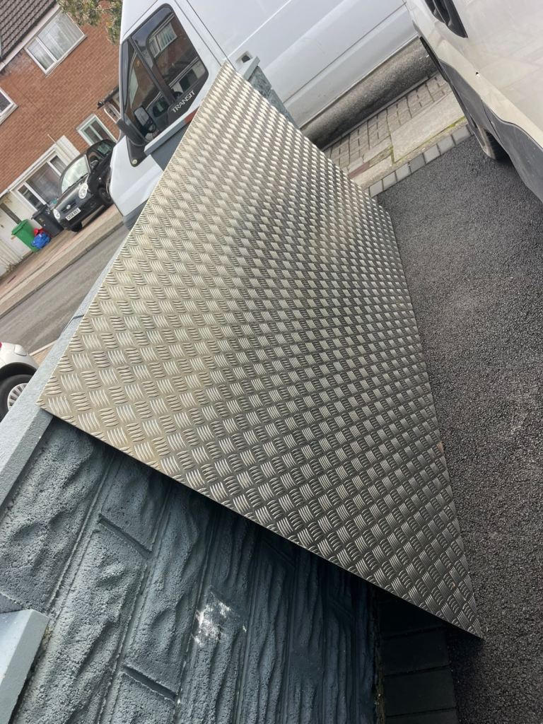 Aluminium Checker Plate Sheet – Good Condition