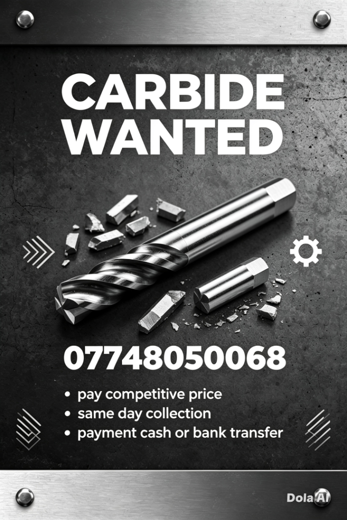 Carbide wanted pay competitive price 
