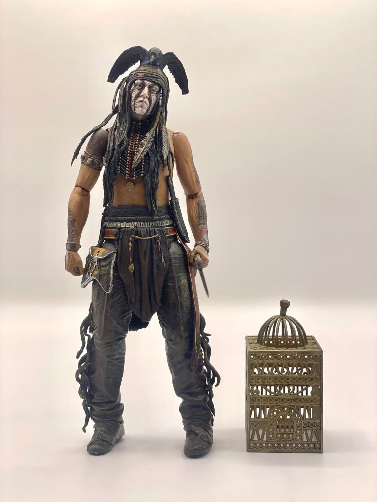 NECA Disney The Lone Ranger Movie Tonto Johnny Depp Action Figure with Bird Cage Action Figure Rare