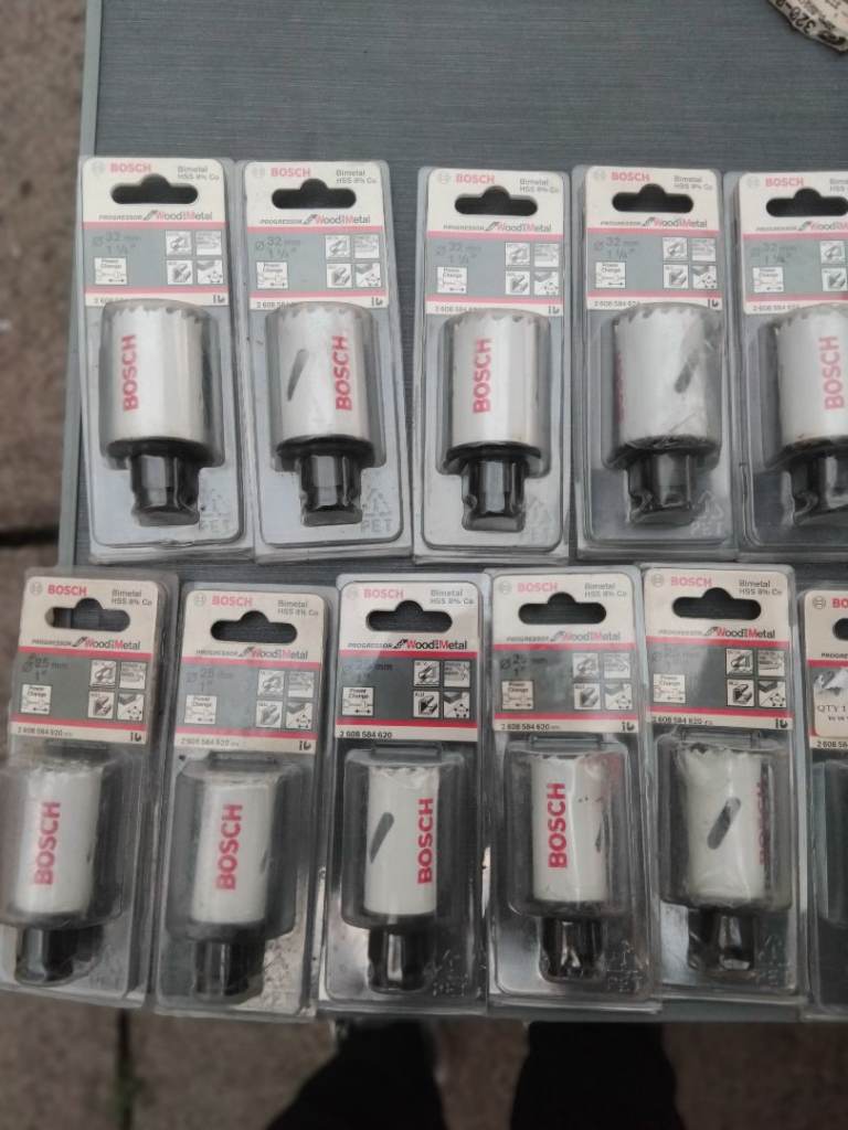 NEW Bosch Hole Saw Set & Drill Bits – Various Sizes