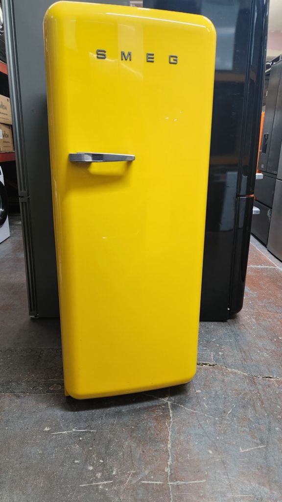 YELLOW SMEG FAB28 FRIDGE FREEZER 