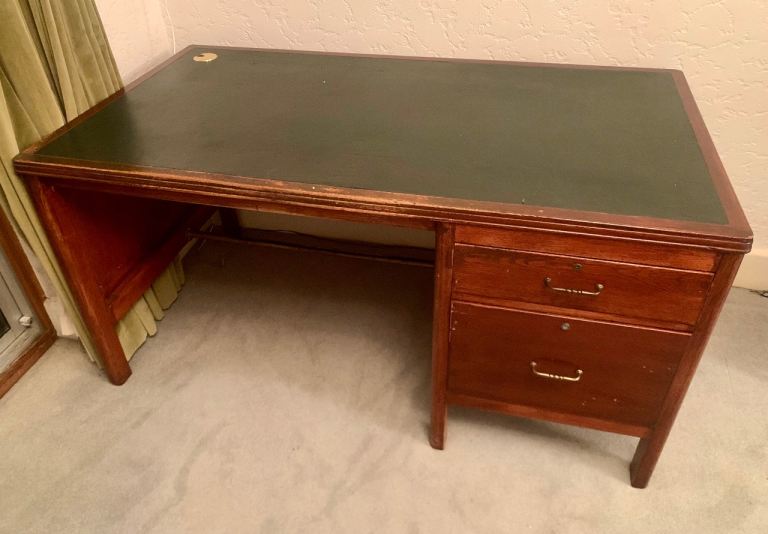 Large solid wood office desk. 