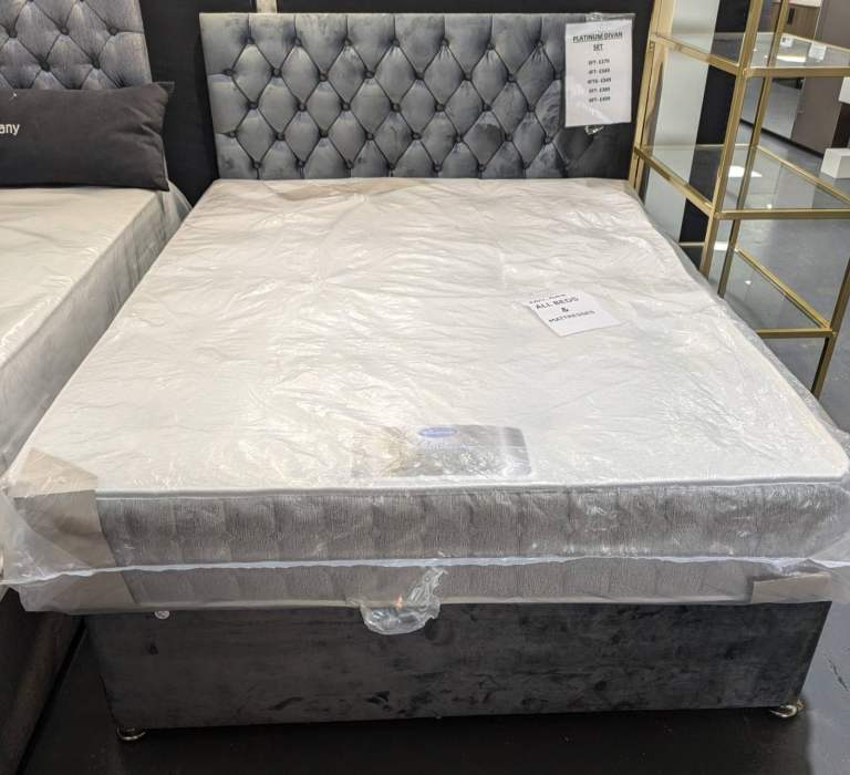 >>🚛Luxury Beds 😘DIVAN 4FT6 Double Bed Base with Mattress & Storage Drawers ❤️15% OFF💥COD