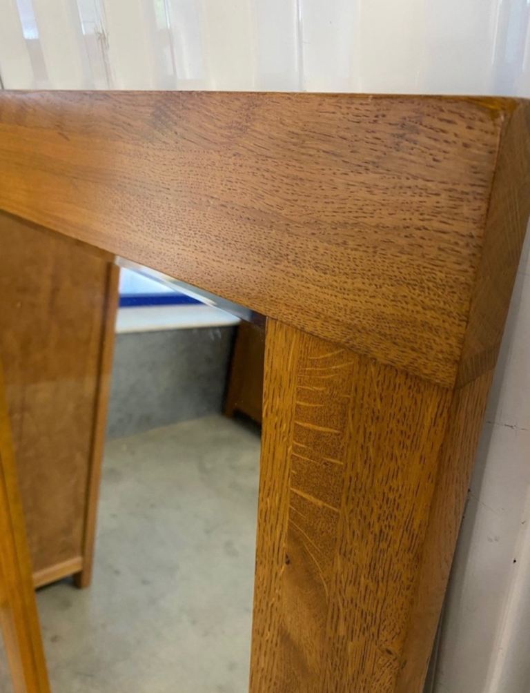 Solid Oak King Size Bed with Bedsides, Mirror and Tall Boy Chest of Drawers