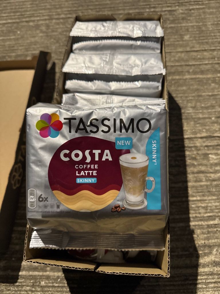 Tassimo costa latte box of 5 