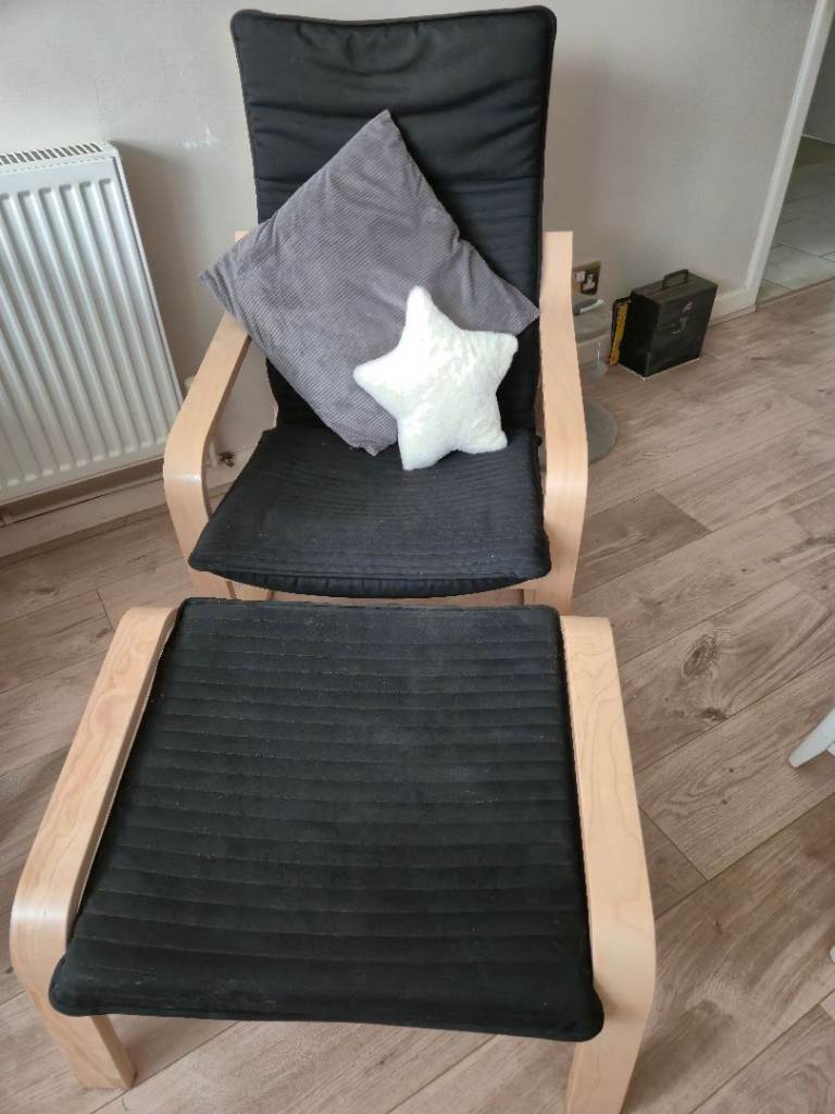RESERVED ikea poang chair and footstool