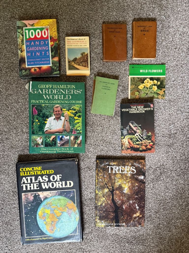 Job Lot of 10 Gardening & Nature Books – Atlas Included