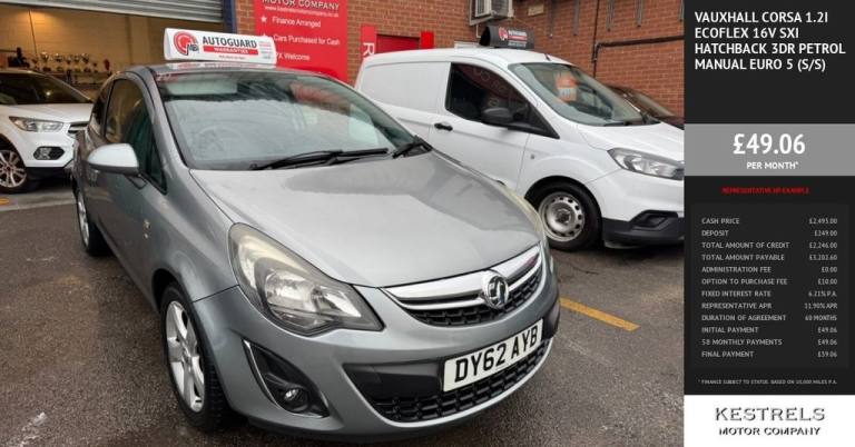 2012 Vauxhall Corsa 1.2i ecoFLEX 16V SXi Hatchback 3dr Petrol Manual Euro 5 (s/s) (A/C) (85 ps) H...