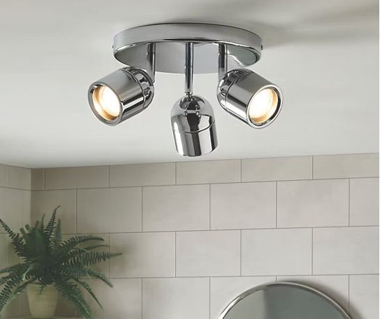 Lens 3 Spot Ceiling Light Screwfix