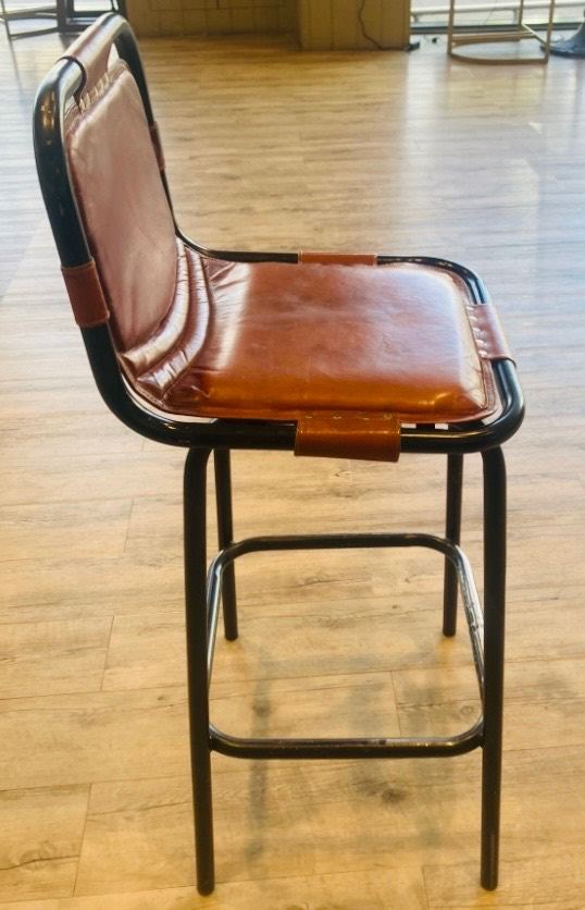 Vintage Leather Bar Stools 