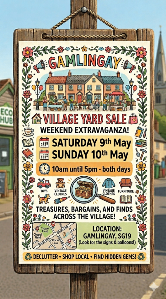 Yard sale, Gamlingay SG19 