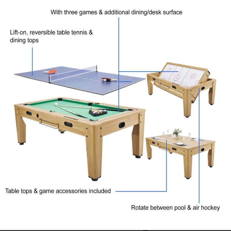 3 in 1 games dining table - brand new!