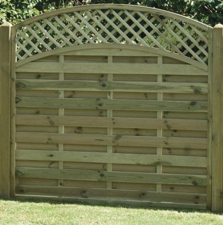 6' Arched Lattice Top Fence Panel