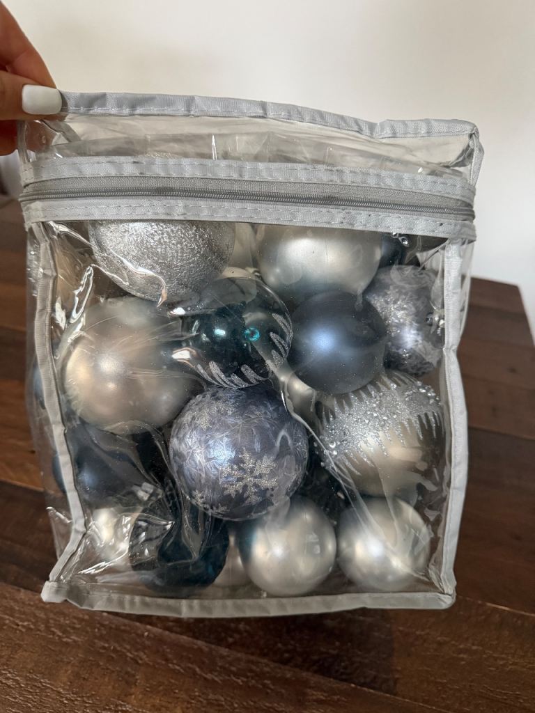Luxury Bauble Bag - Bundle of 51 Silver and Blue
