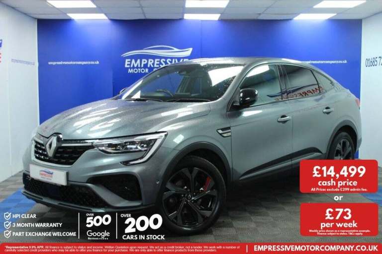 2022 Renault Arkana 1.6 E-TECH r.s. line SUV 5dr Petrol Hybrid Auto 2WD Euro 6 (s/s) (145 bhp) CO...