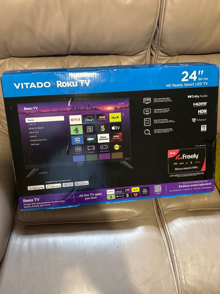 Vitado H24AR5G Dolby Audio LED LCD 24inch HD Ready Smart Roku TV - Black