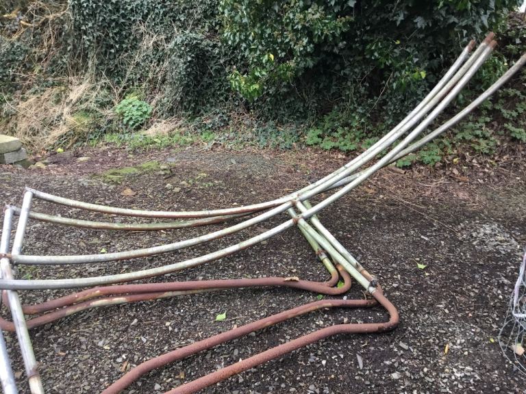 Free trampoline parts. Good strong metal for a project