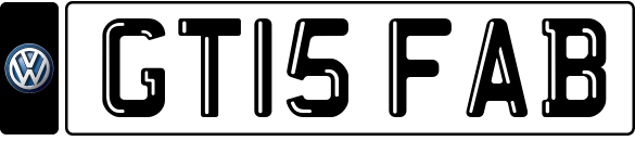 GTi Number Plate GT IS FAB VW Scirocco GOLF Polo UP GTI's Graham Grace TAYLOR