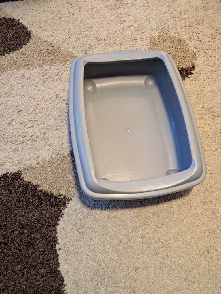 Cat litter tray and litter 