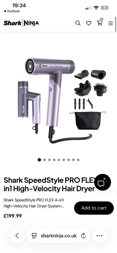 Shark hair dryer 