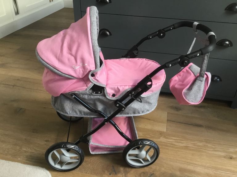 Silver Cross Doll's Pram – Pink and Grey, Good Condition