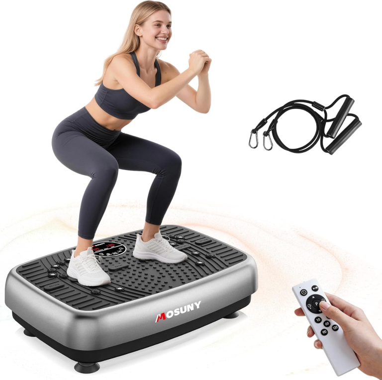 Powerful Vibration Plate With Dual Motors, Comfortable Silicone Pad, 204 kg Weight Capacity 