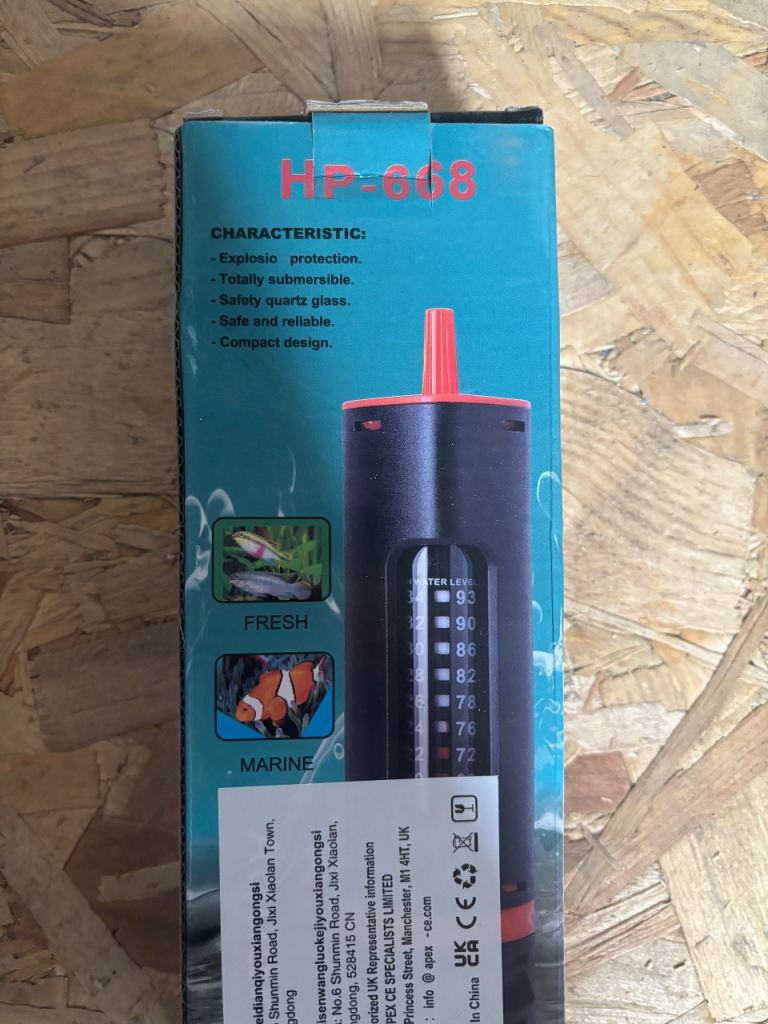 Aquarium Heater HP-668 Submersible Fish Tank Heater (Adjustable Temp)