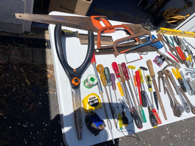 Large Collection of Hand Tools – Saws, Wrenches, Screwdrivers
