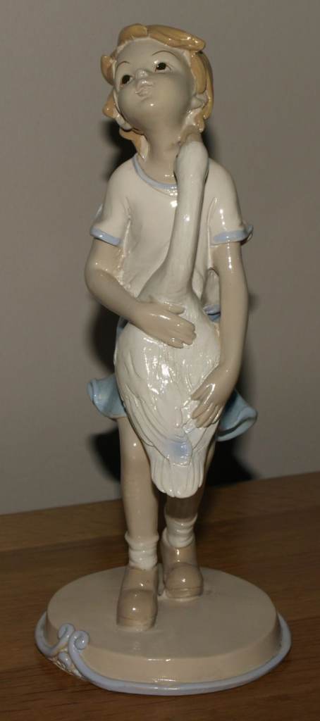 Juliana Collection. Pastel Life. Boy with Swan/Goose. No.56561