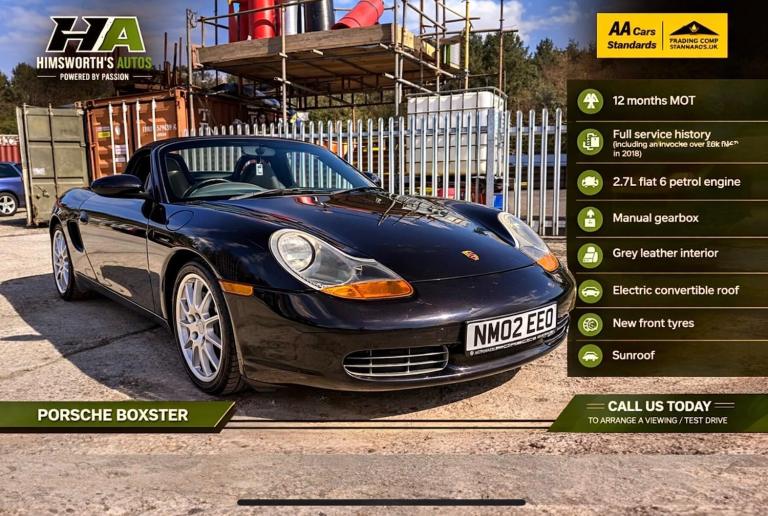 2002 Porsche Boxster 2.7 986 2dr CONVERTIBLE Petrol Manual