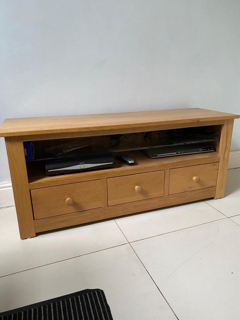 Solid Oak TV Unit