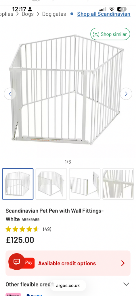Scandinavian pet pen brand new from Argos 