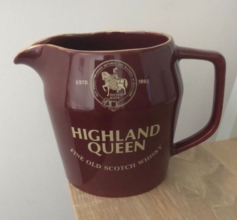 2 Whisky Ceramic Water Jugs - Highland Queen & Clan Grant 