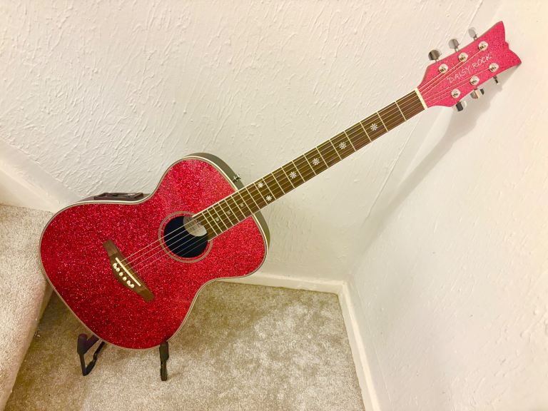 BRAND NEW - DRG (by Schecter) Shallow Bowl back ELECTRO Parlour Folk Size Acoustic Guitar