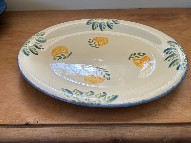 Poole Pottery Dorset Summer Fruits large platter 14”x11.5”